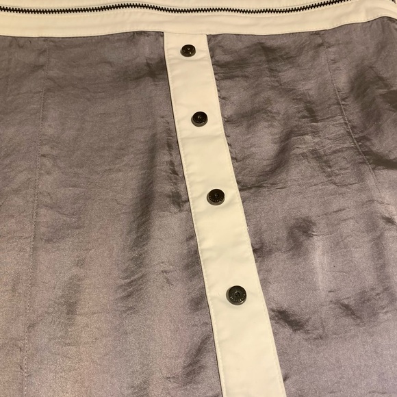 One Shoulder White Grey Classy Top - Picture 2 of 13